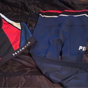 Under Armour Navy and Red Activewear Set